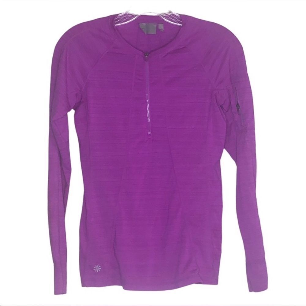 Athleta 1/4 long sleeve zip up xs